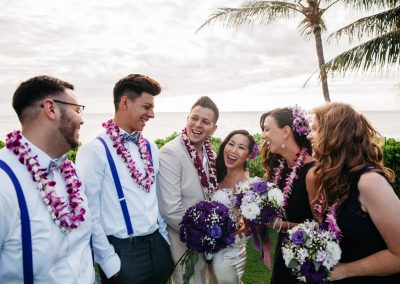 Nhu and her husband with their wedding party