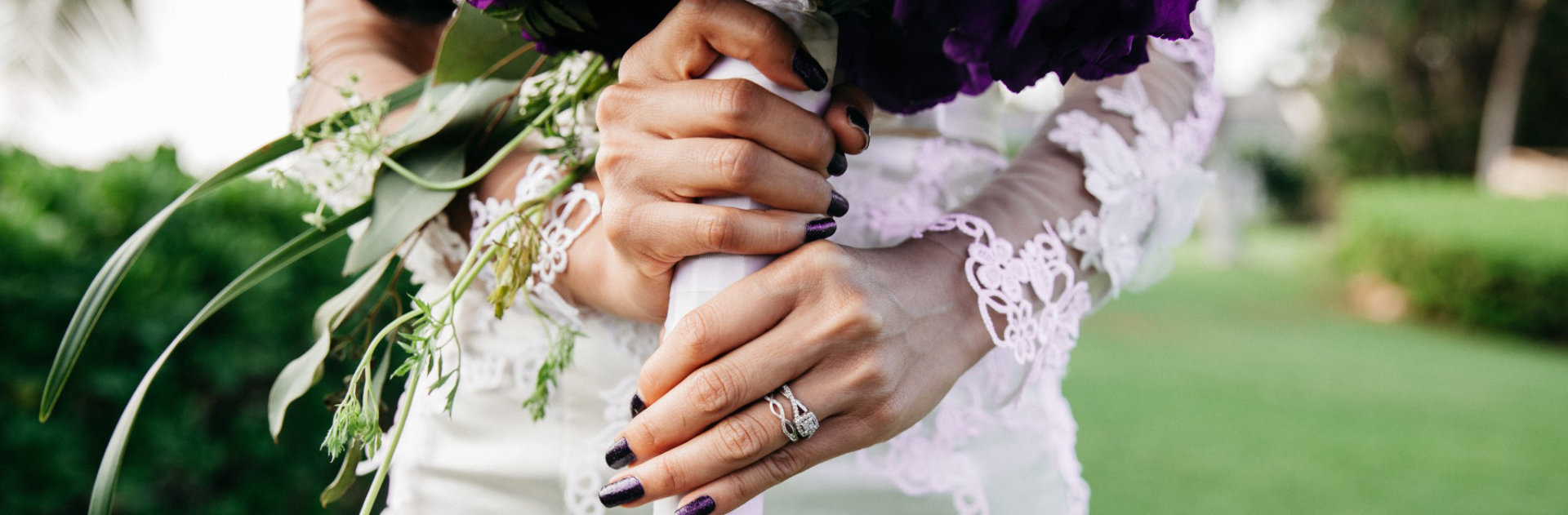 A Woman holding a bouquet