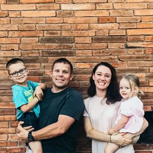 The Gregor family posing together