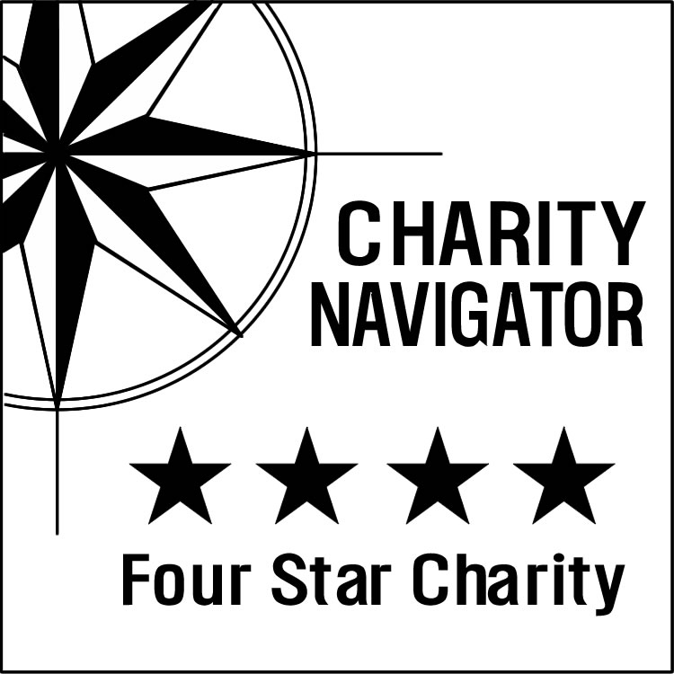 The Charity Navigator Logo, showing that they consider Remember Nhu to be a 4-star charity